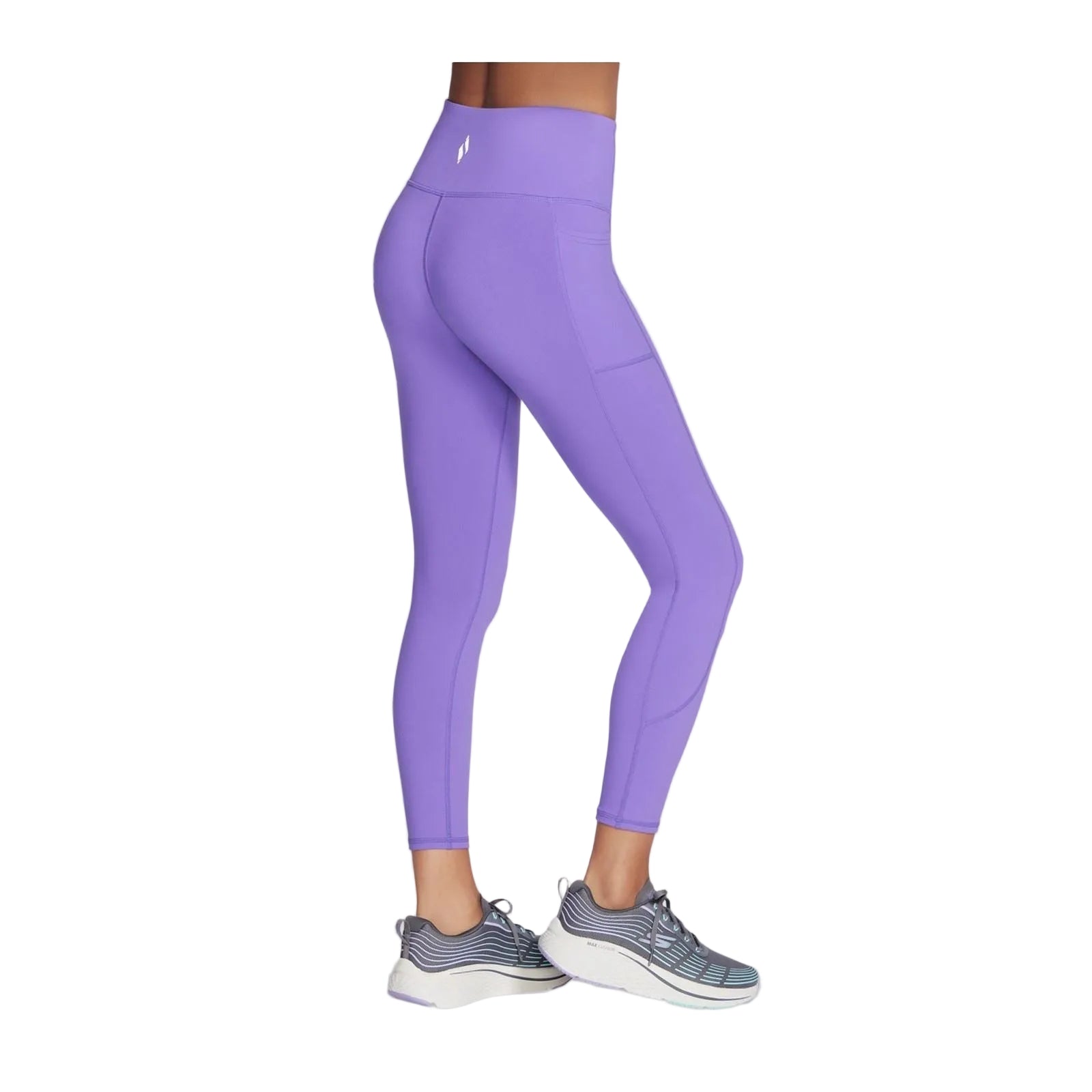 Skechers Performance GOWALK Wear High-Waisted 7/8 Purple Nylon Women's Sports Leggings