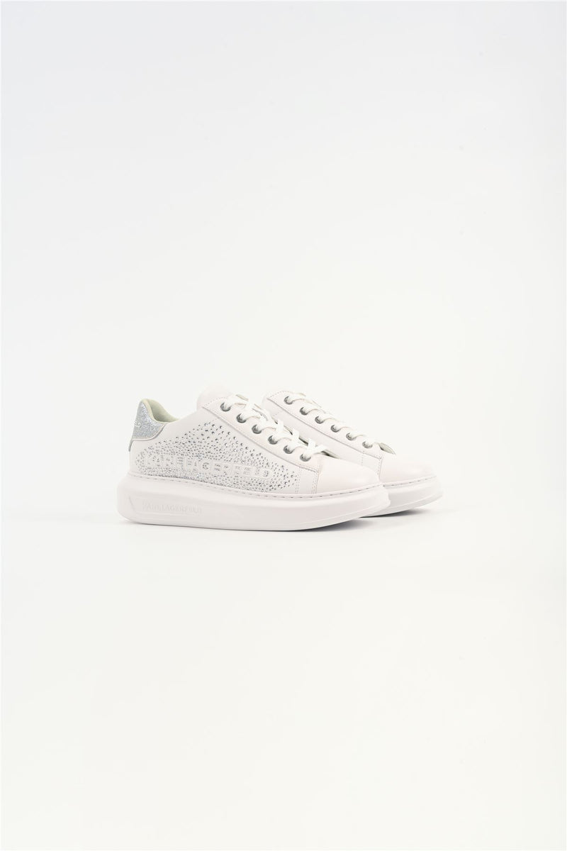 Karl Lagerfeld Kapri Konstellation Leather Women's White/Silver Sneakers