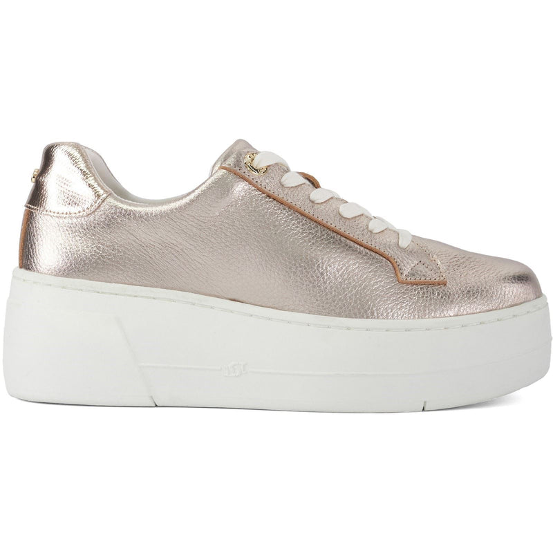 Dune Episode Leather Women's Gold Trainers