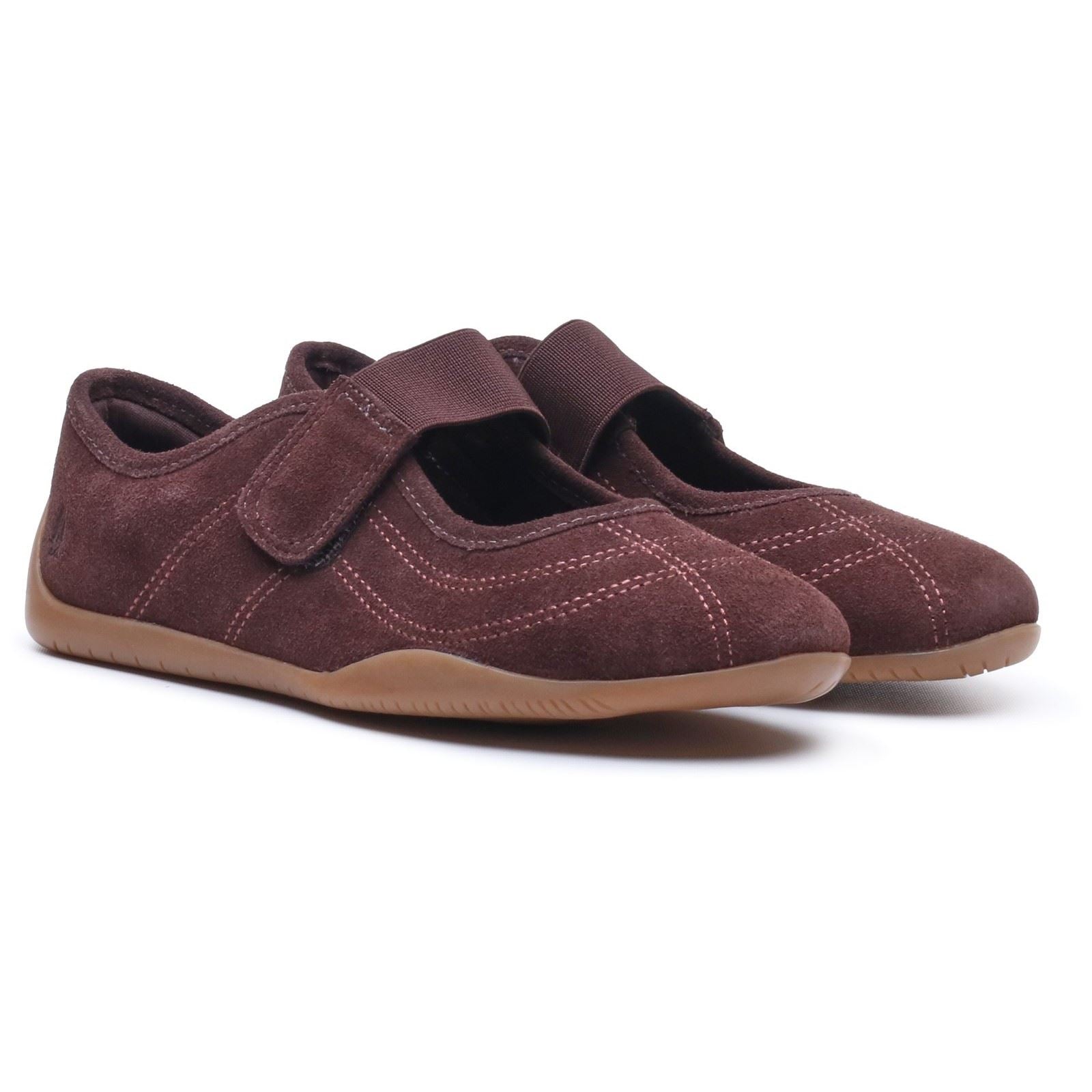 Hush Puppies Juno Sneakerina Leather Women's CHOCOLATE Flats