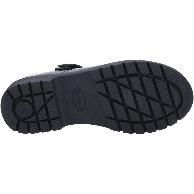 Hush Puppies Tally Junior Girls Black Patent Leather Shoes