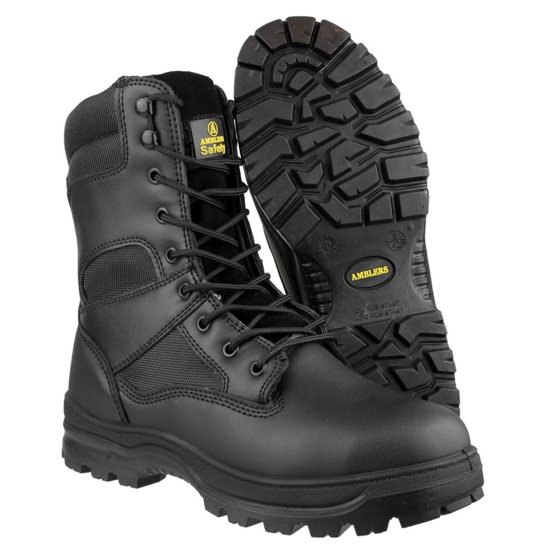 Amblers Safety FS008 Leather/Textile Black Safety Boots