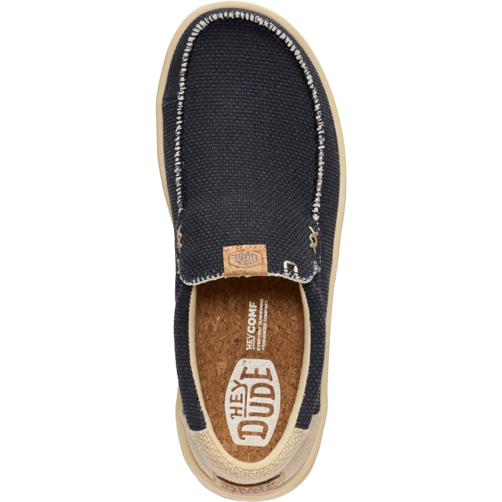 HEYDUDE Mikka Braided Textile Men's Black/Boulder Tan Loafers