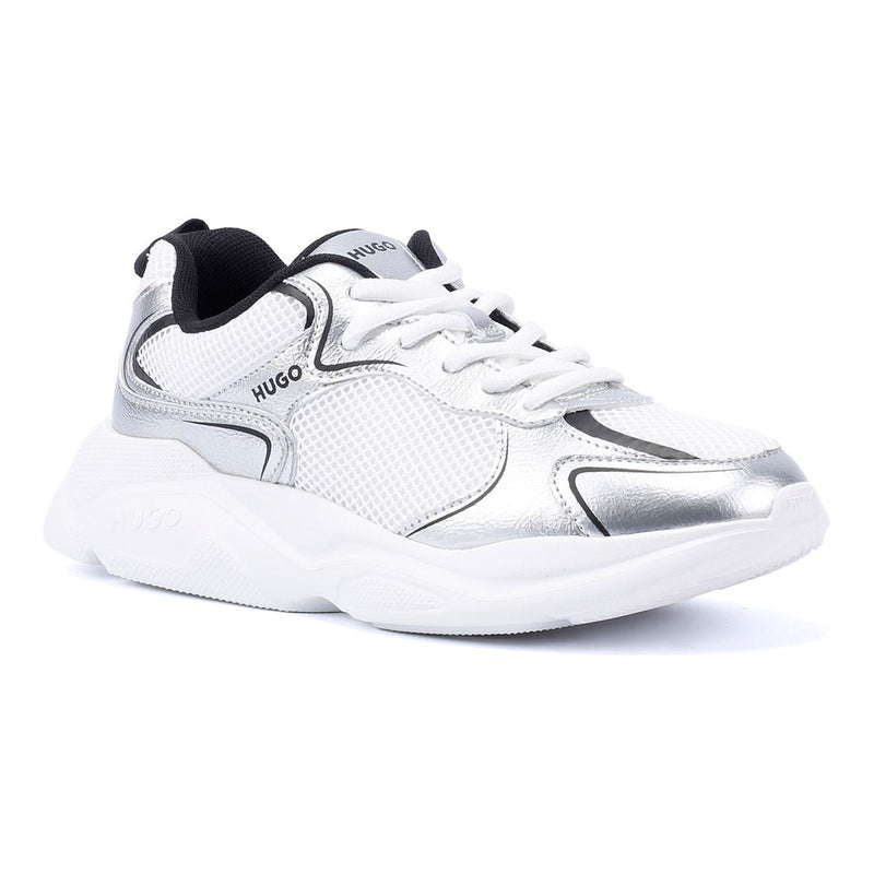 Hugo Leon Tennis Women's Silver/Black Sneakers