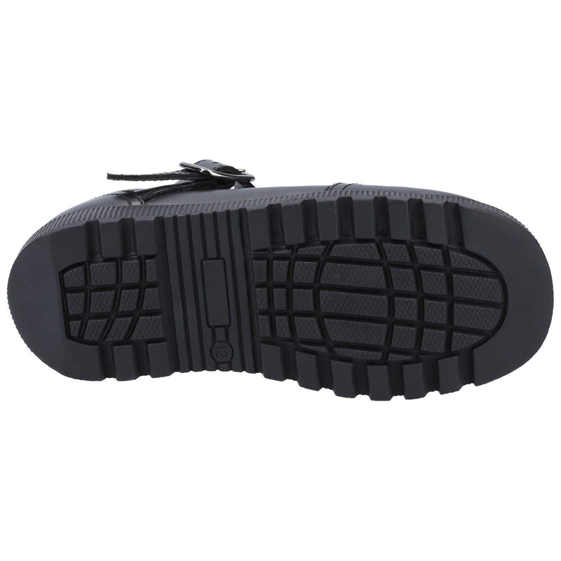 Hush Puppies Kerry Senior Leather Girls's Black Shoes