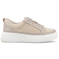 Hush Puppies Haisley Woven Textile Women's Taupe Standard Trainers