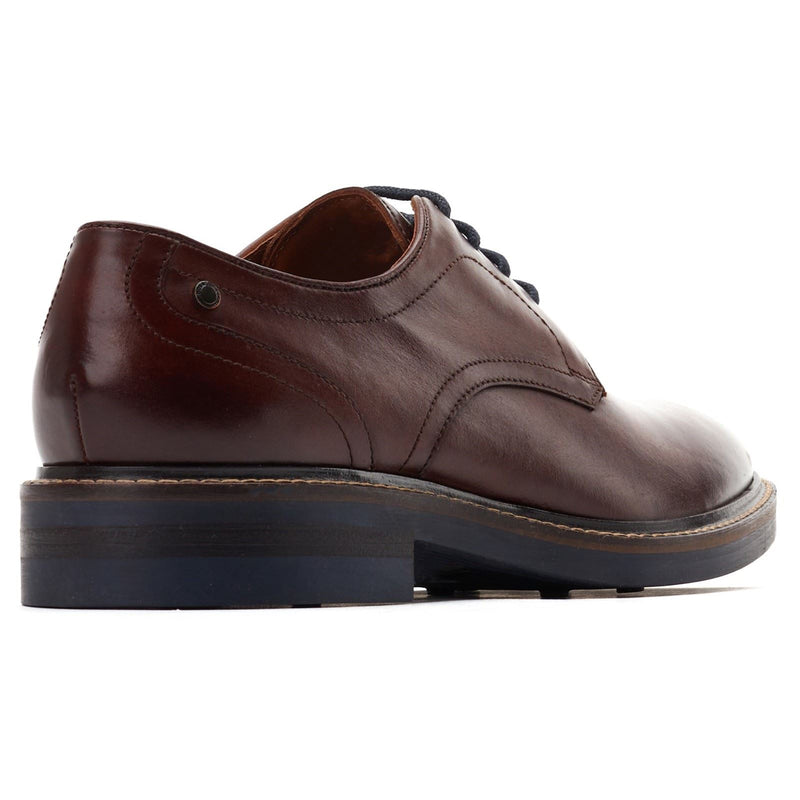 Base London Mawley Leather Men's Burnt Brown Oxford Shoes