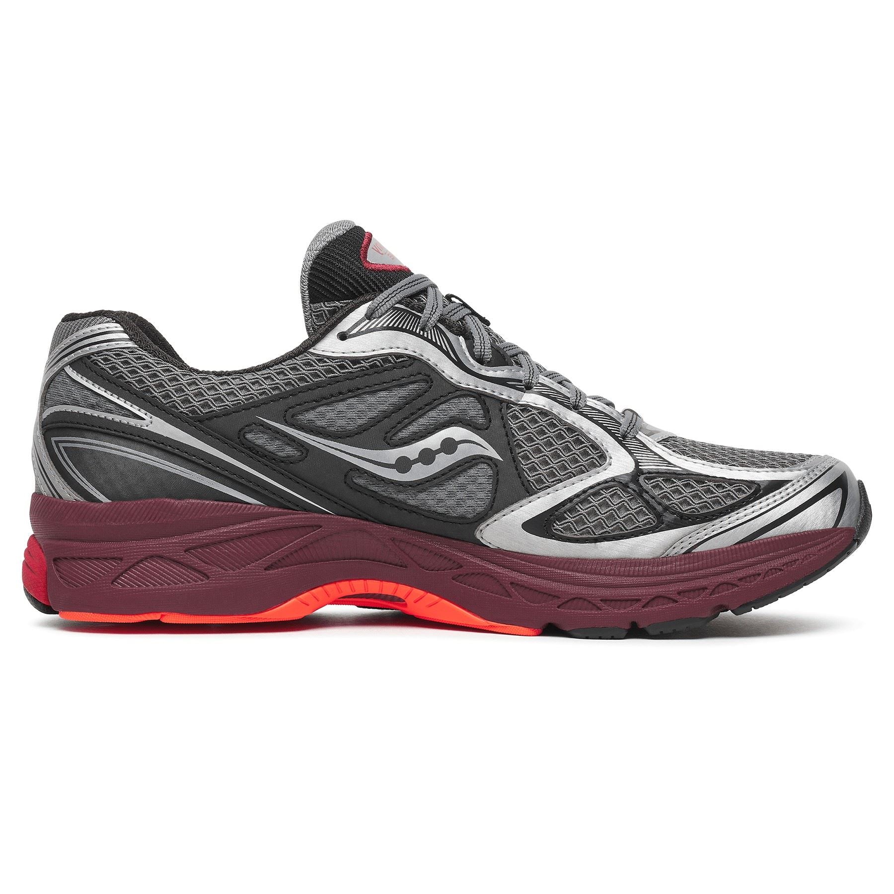 Saucony Progrid Guide 7 Silver/Maroon Sneakers