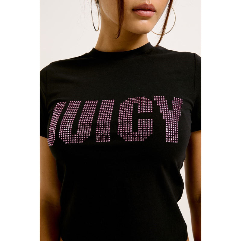 Juicy Couture Impact Juicy Logo Cotton Women's Black T-Shirt