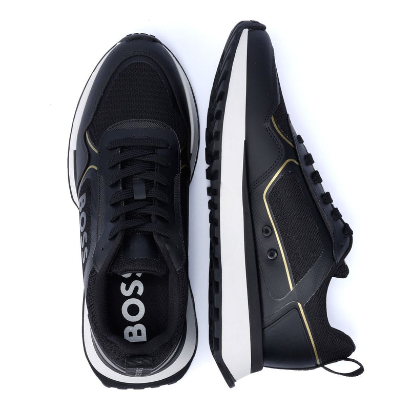 Boss Jonah Runn Men's Black/Gold Sneakers