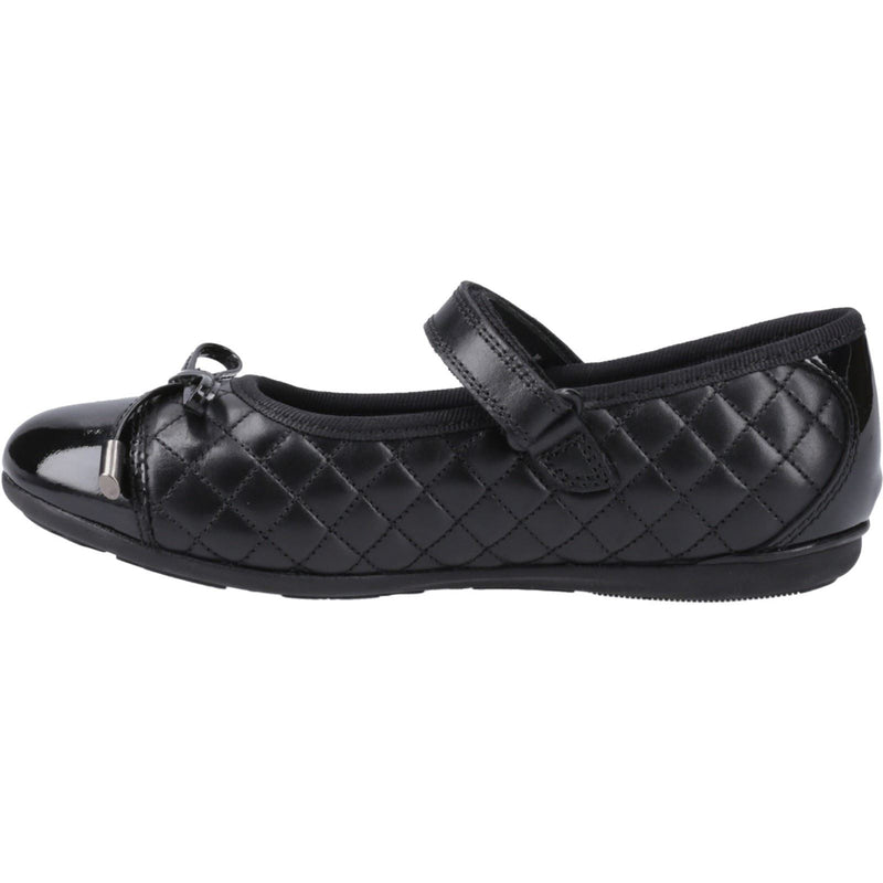 Hush Puppies Lottie Leather Girls's Black Ballet Flats