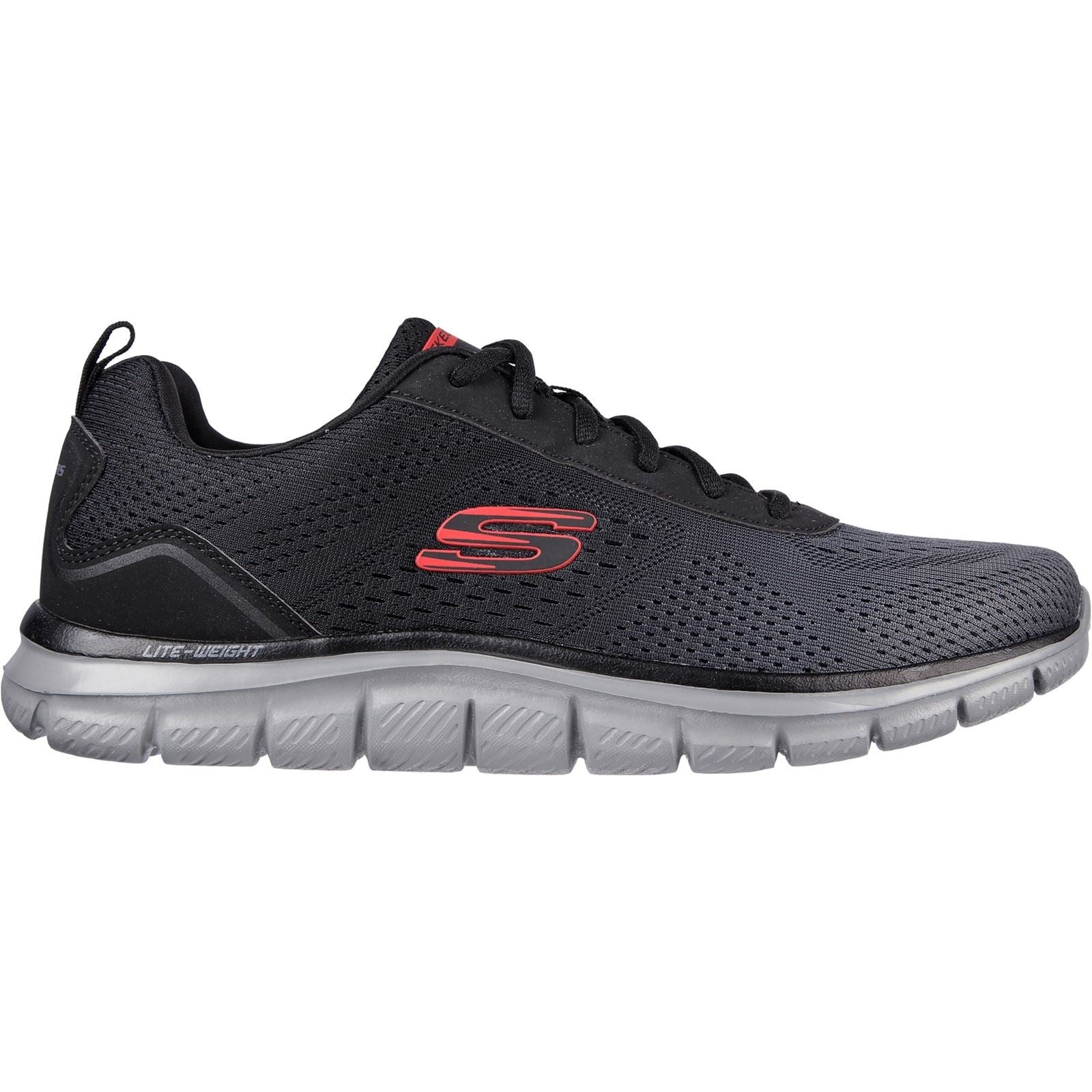 Skechers Track - Ripkent Textile Men's Black/Charcoal Sneakers