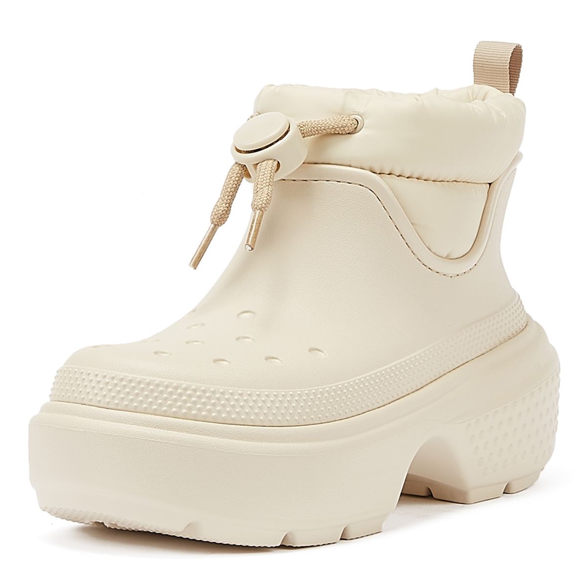 Crocs Stomp Puff Boot Stucco Women's Off White Boots