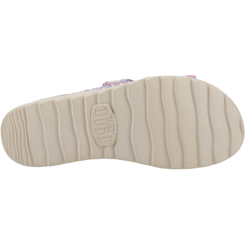 HEYDUDE Delray Slide Surf Baja Synthetic Blend Women's Blue/Pink/Multi Sandals