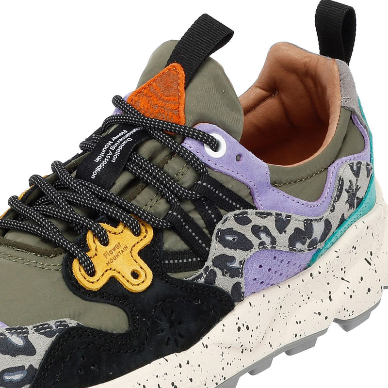 Flower Mountain Yamano 3 Suede Militare/Light Green/Yellow Sneakers