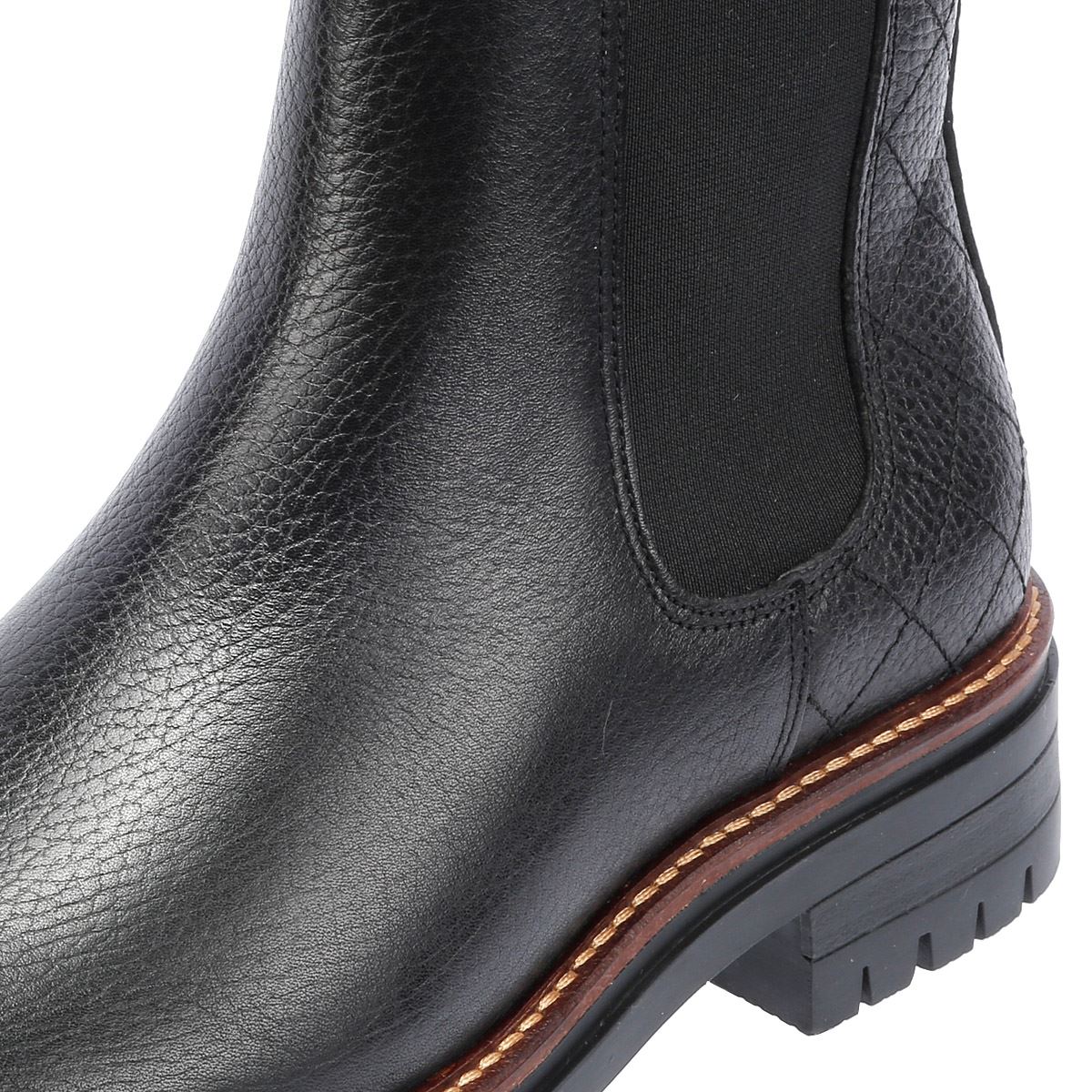 Barbour Evie Leather Women s Black Chelsea Boots Tower London.US