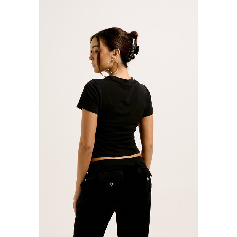 Juicy Couture Impact Juicy Logo Cotton Women's Black T-Shirt