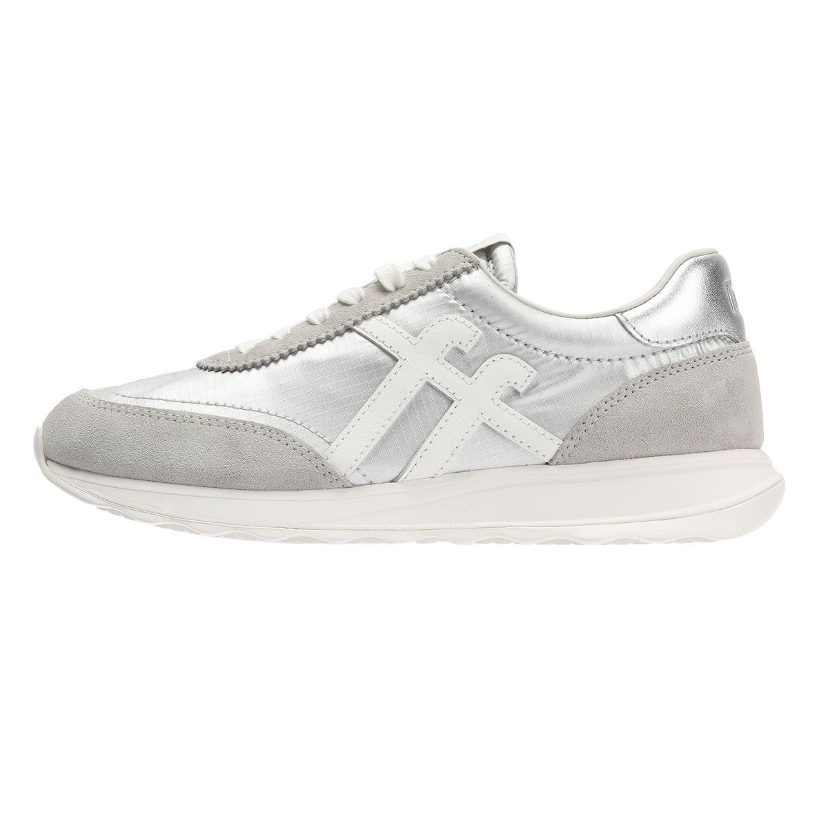FitFlop Retro-Q FF Nylon Women's Silver/Urban White Sneakers
