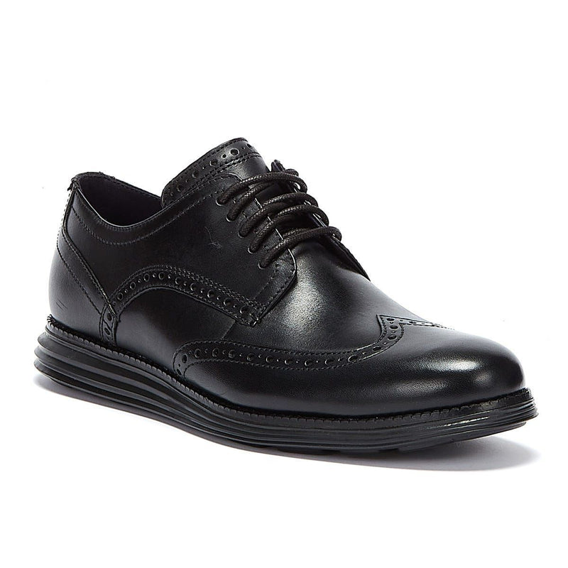 Cole Haan ØriginalGrand Wingtip Oxford Leather Men's Black Shoes