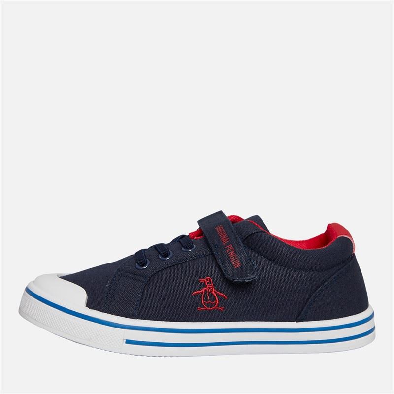Penguin Junior Rainbow Canvas Navy/Red Sneakers