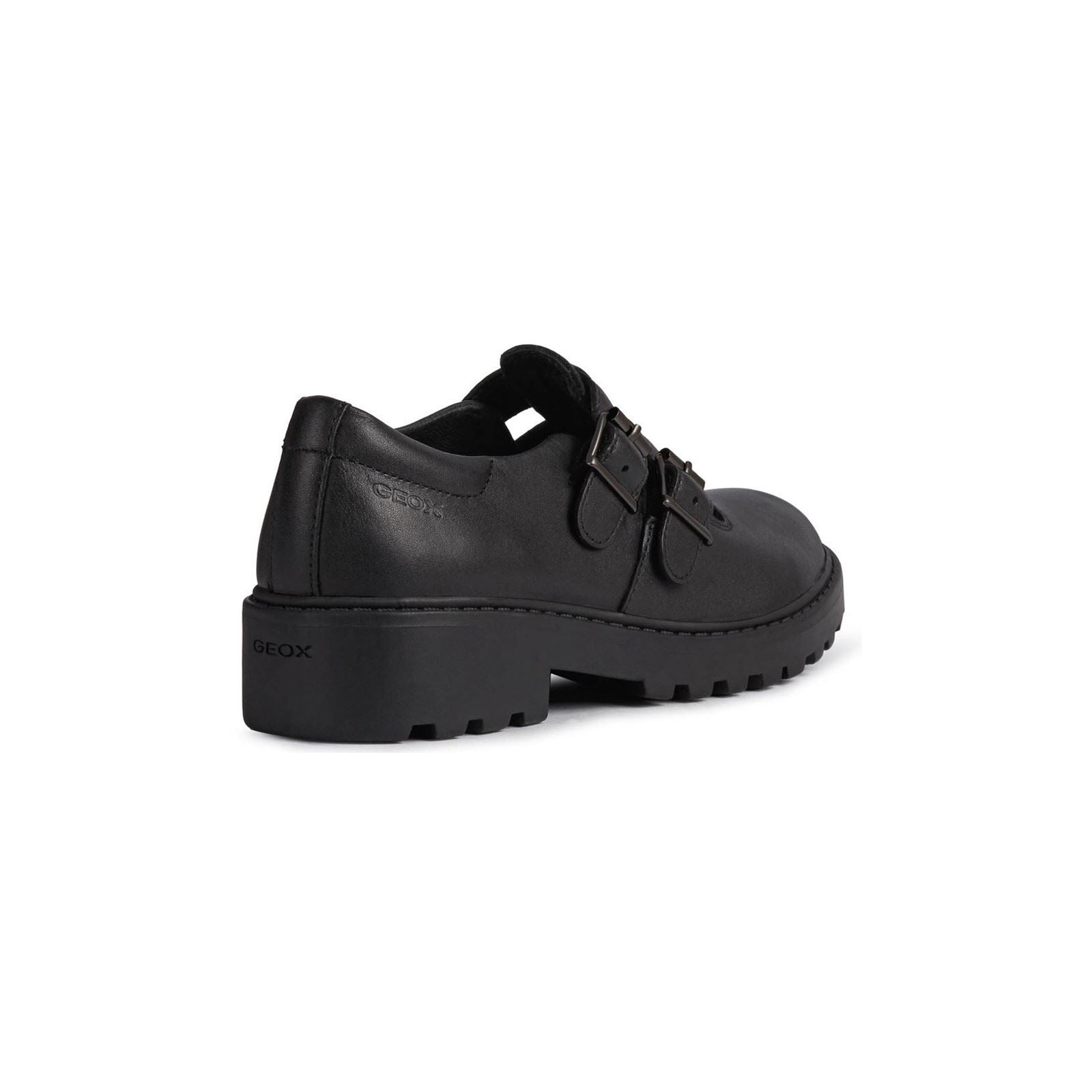 Geox Casey Leather Girl's Black Shoes