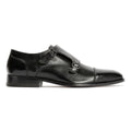 Chapman & Moore Toe Cap Monk Leather Men's Black Shoes