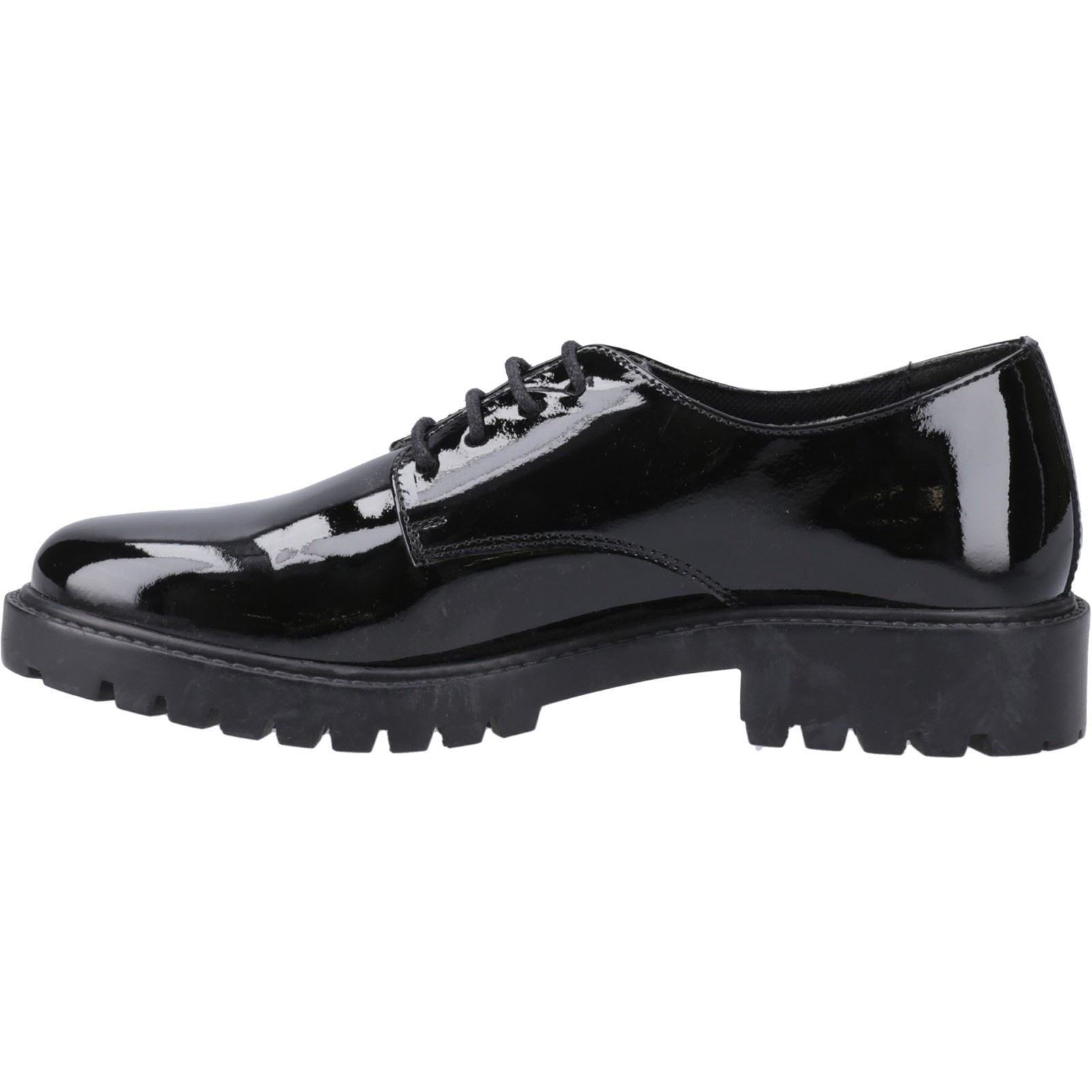 Hush Puppies Aubrey Leather Girls's Black Derby Shoes