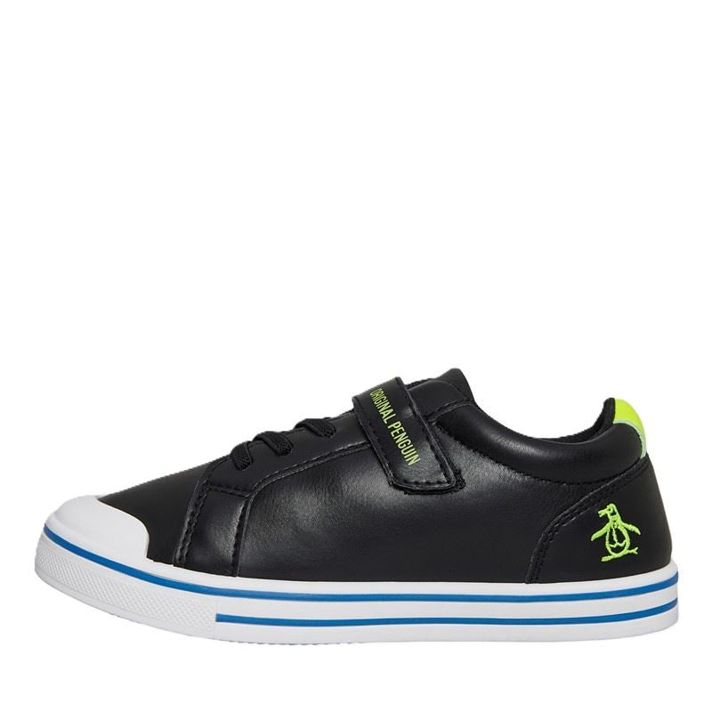 Penguin Junior Rainbow Black/Safety Yellow Sneakers