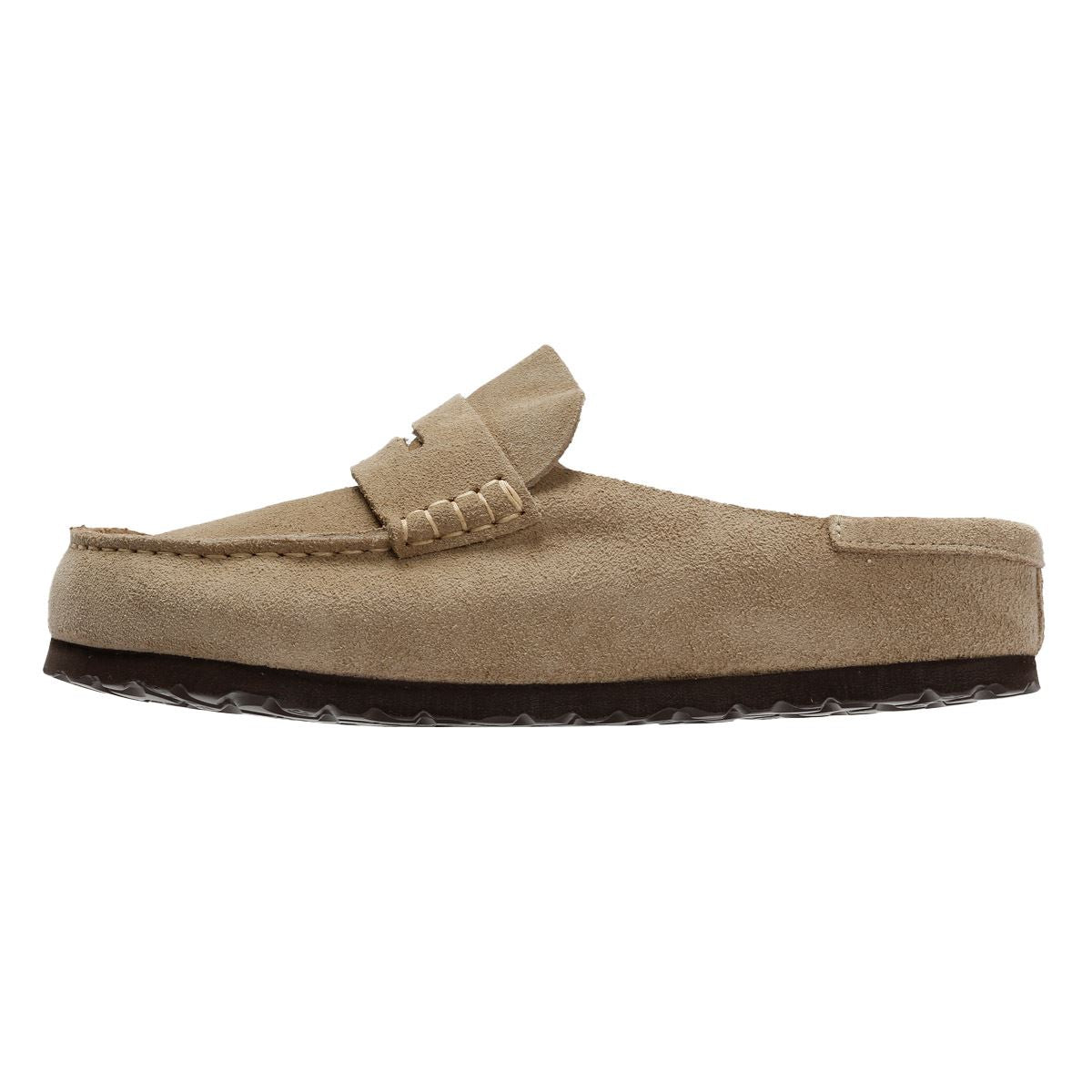 Birkenstock Naples Suede Taupe Regular Clogs