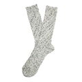 Anonymous Ism Homespun Art Crew Cotton Men's Black Calf High Socks