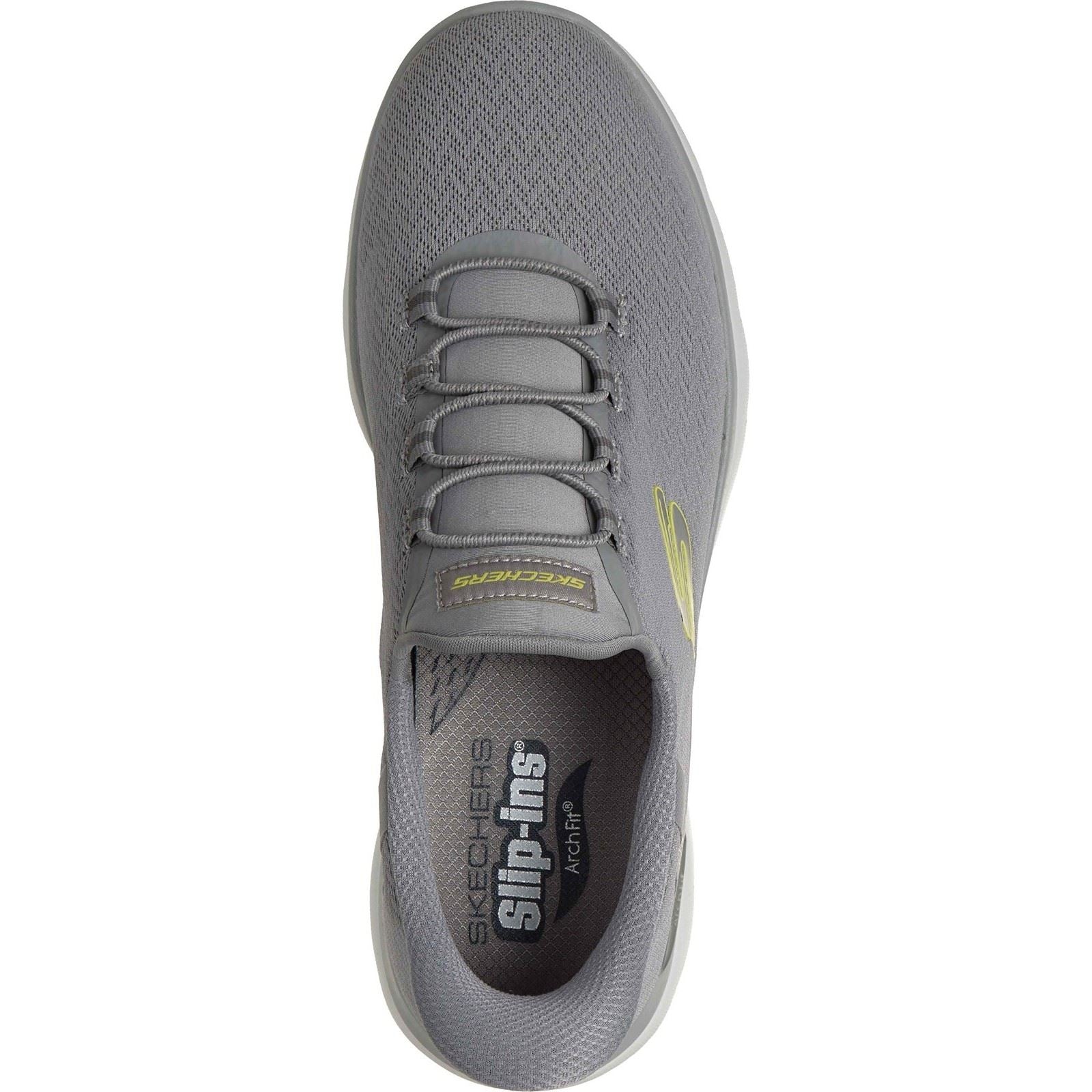 Skechers Arch Fit Summits Kynor Polyester Men's Grey/Lime Sneakers