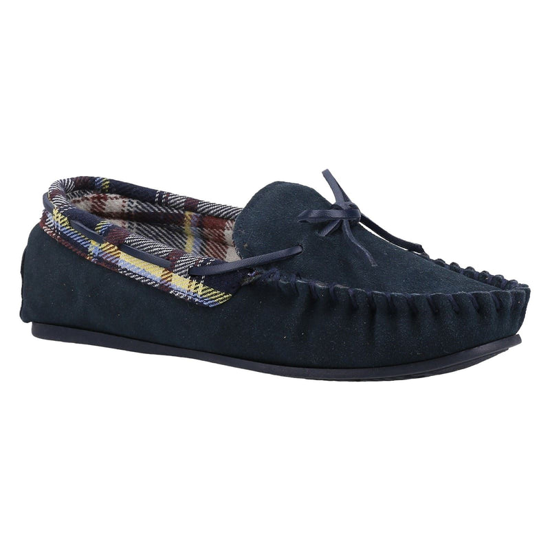 Cotswold Chatsworth Suede Women's Navy Slippers