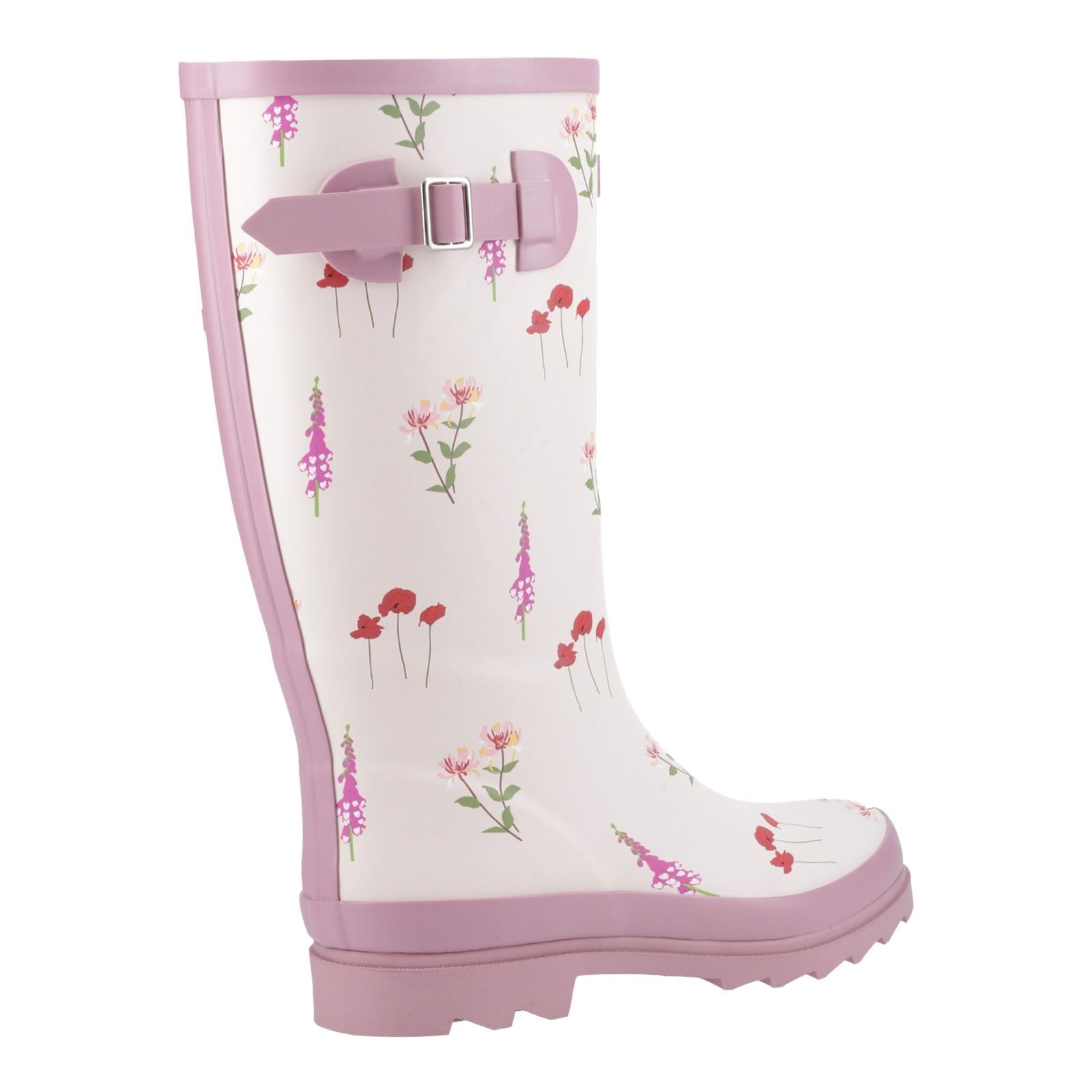 Cotswold Wildflower Tall Rubber Women's Pink Wellington Boots