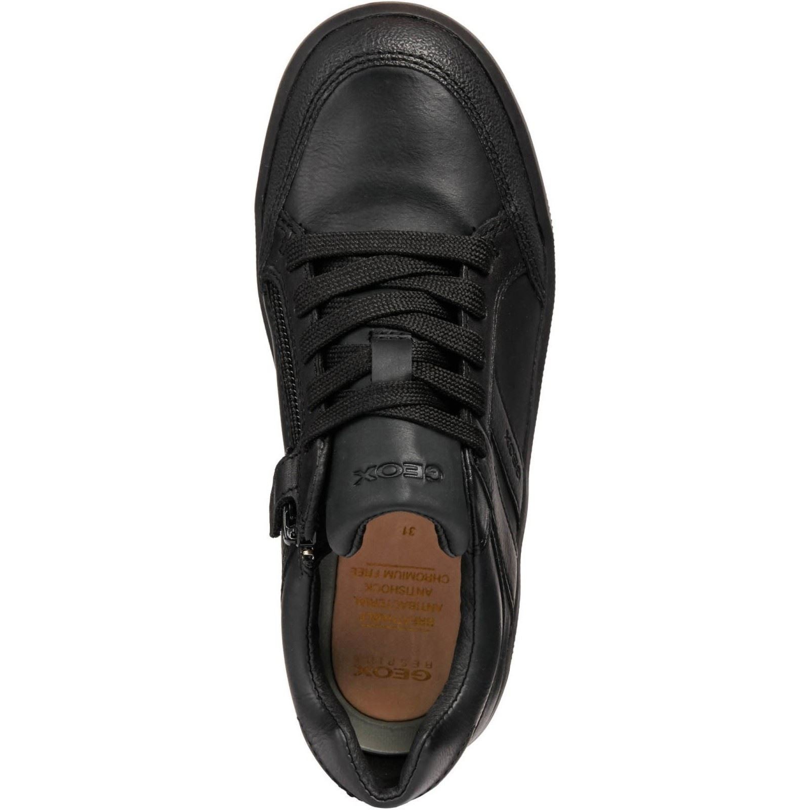 Geox J Arzach B. D Leather Boy's Black Trainers