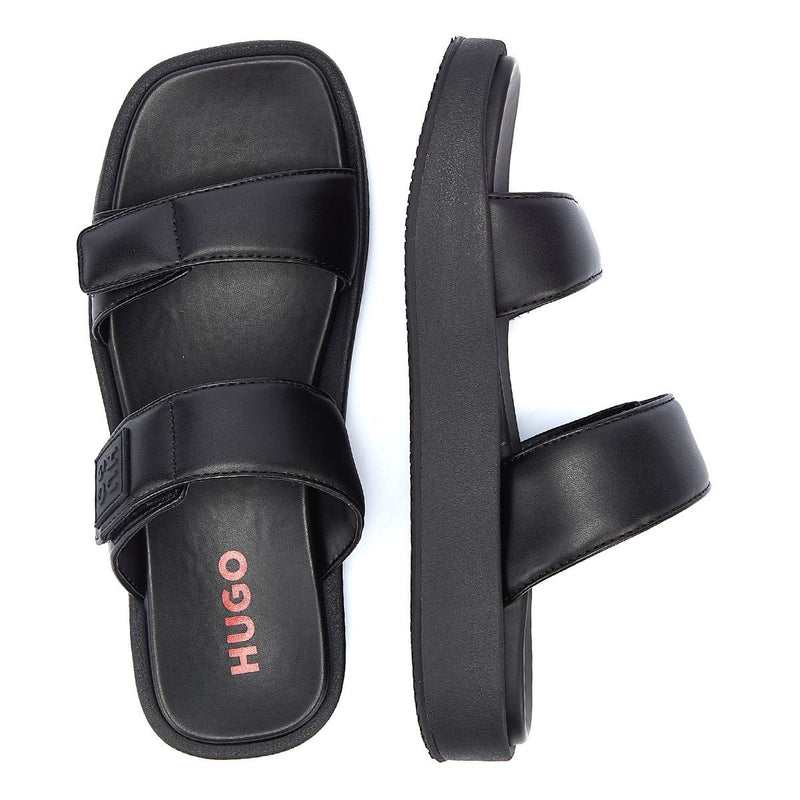 Hugo Emma Women's Black Slides TowerLondon.US