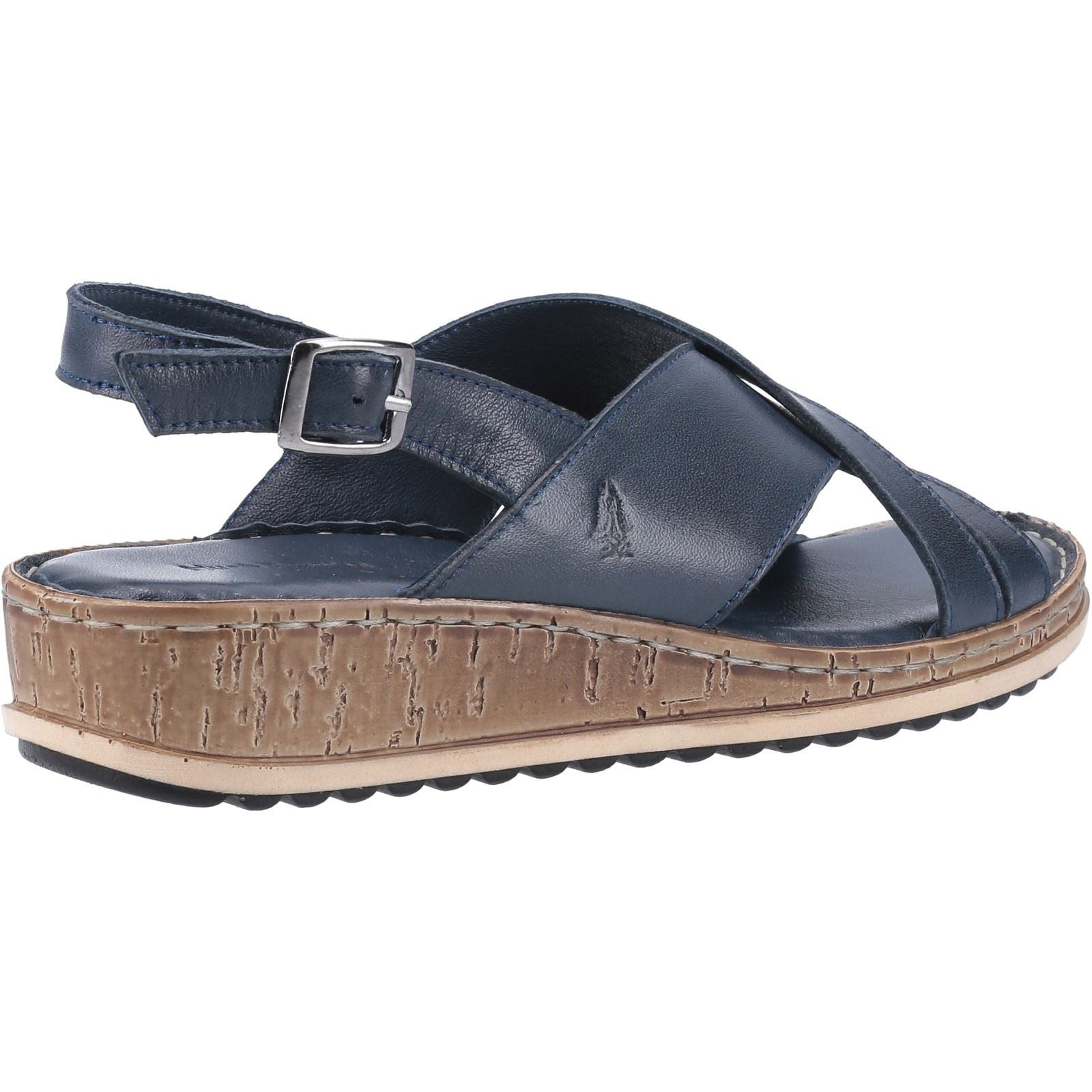 Hush Puppies Elena Leather Women's Navy Wedges