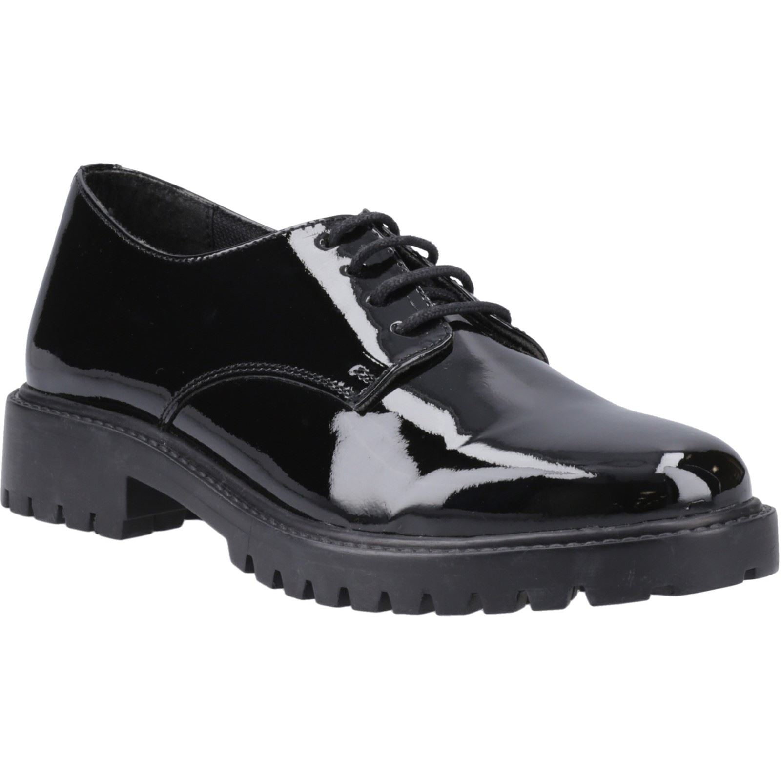 Hush Puppies Aubrey Leather Girls's Black Derby Shoes