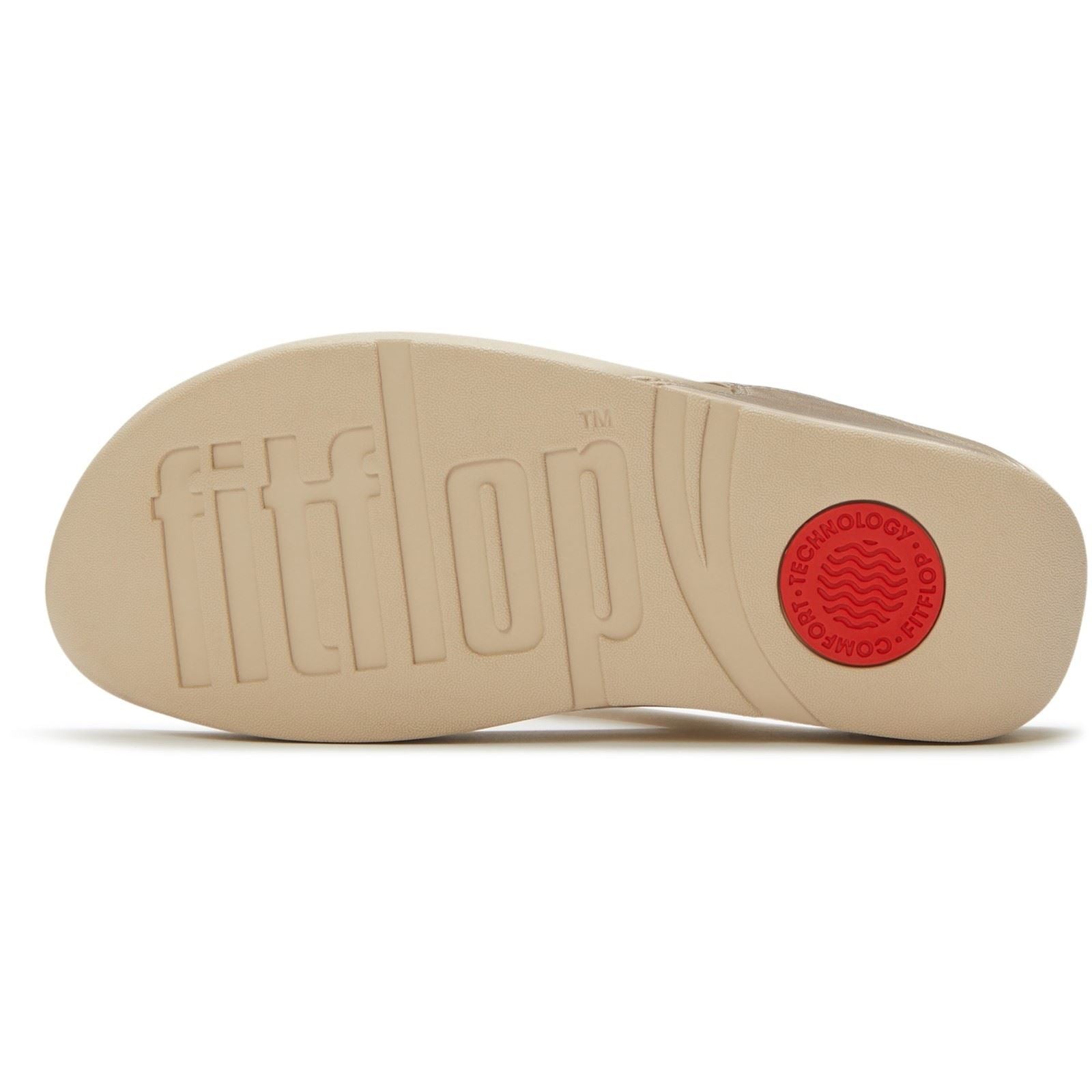 Fitflop Lulu Ultra-Jewel Toe-Post Polyurethane Women's Platino Sandals