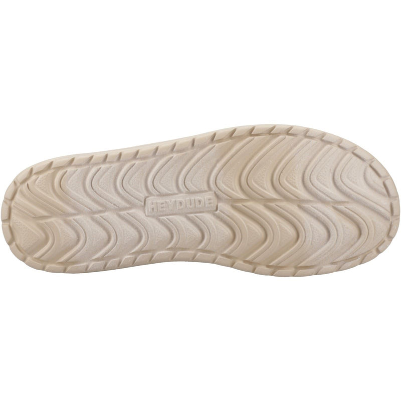 HEYDUDE Mikka Jute Linen Men's Black/Irish Cream Moccasins Shoes