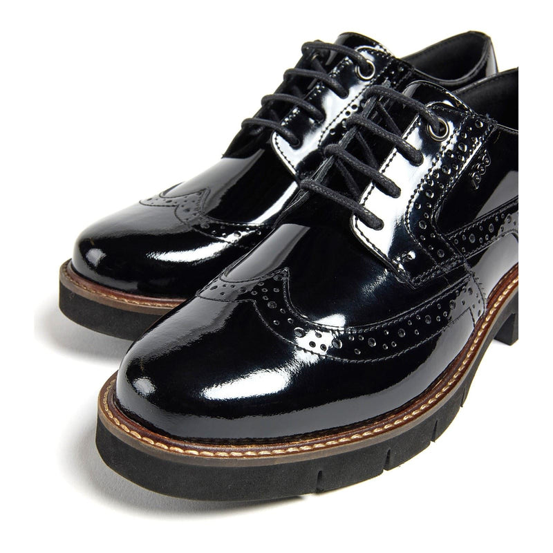 Pod Kacey Leather Women's Black Brogues Shoes