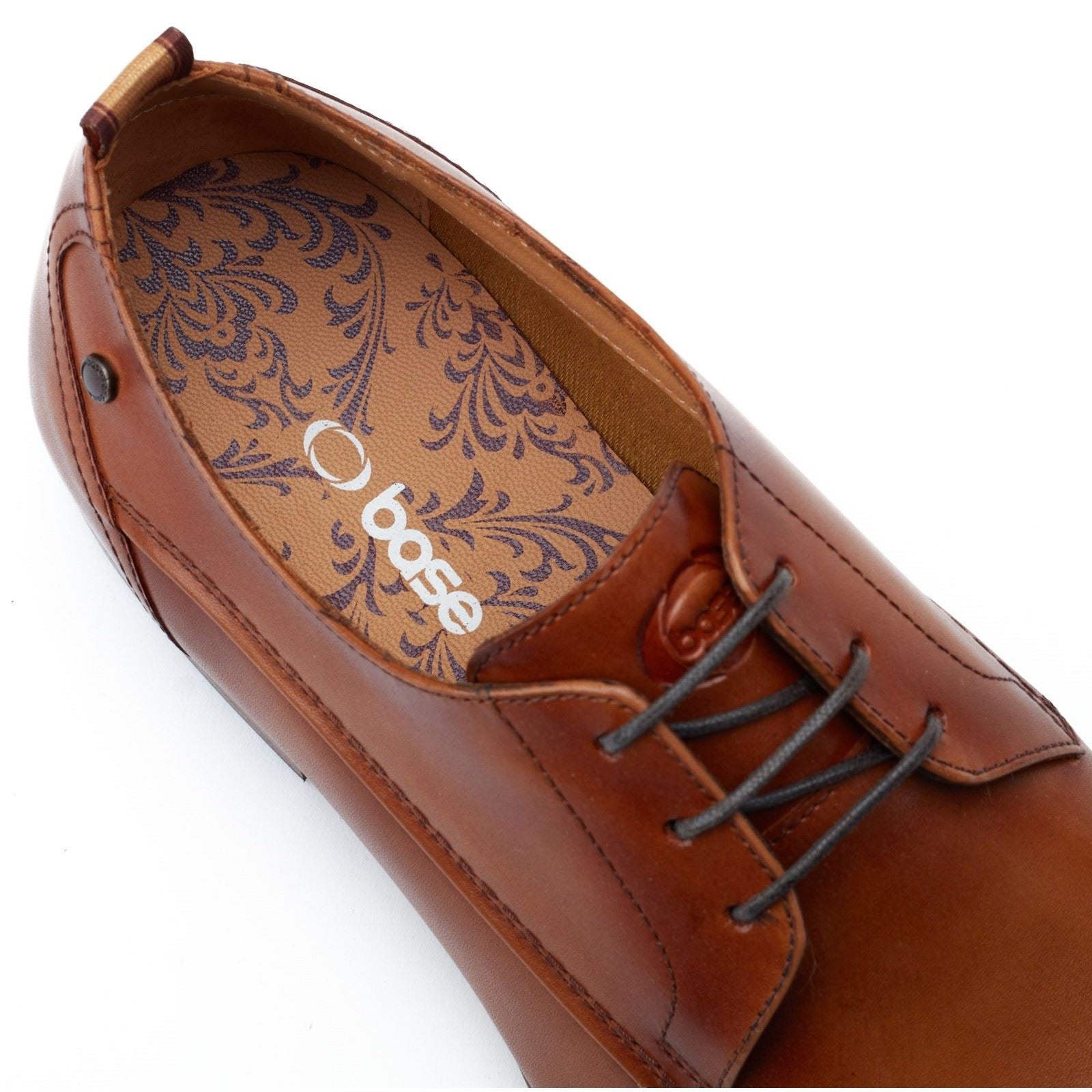 Base London Gambino Lace Up Leather Men's Burnt Tan Lace-Up Shoes