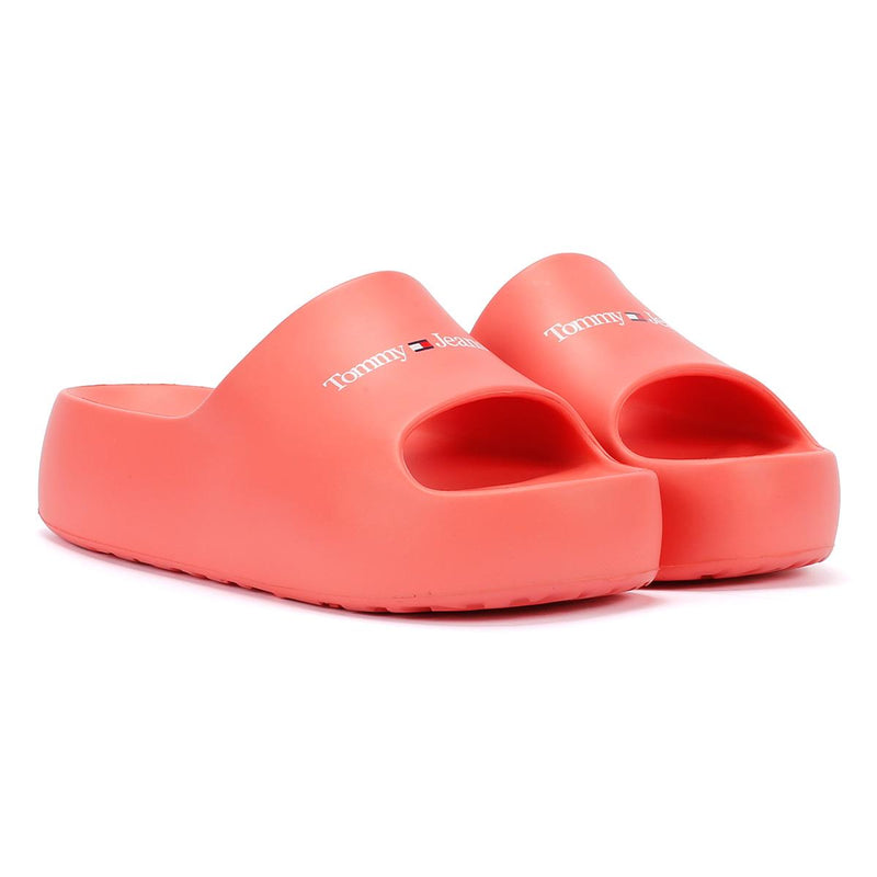 Tommy Hilfiger Chunky Flatform Women's Pink Slides