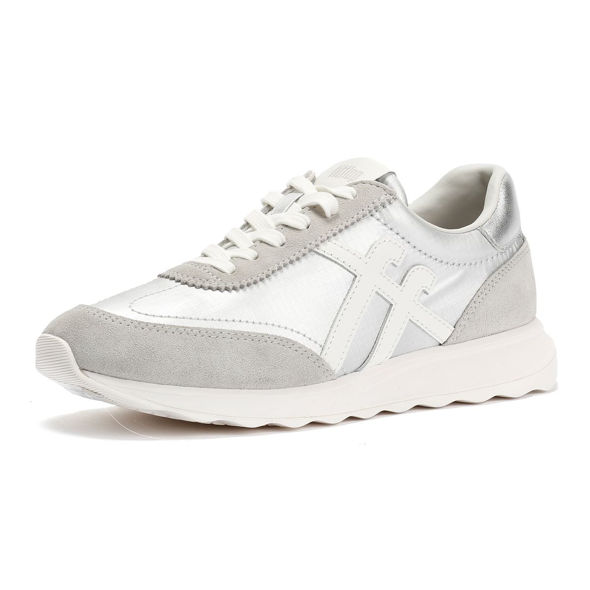 FitFlop Retro-Q FF Nylon Women's Silver/Urban White Sneakers