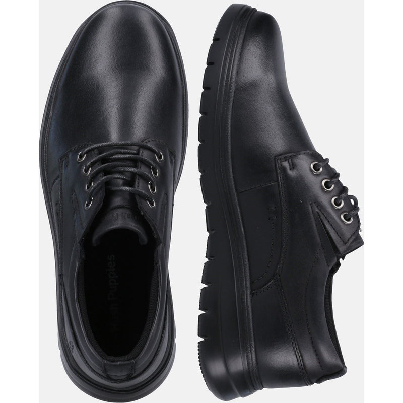 Hush Puppies Triton Leather Men's Black Lace-Up Shoes