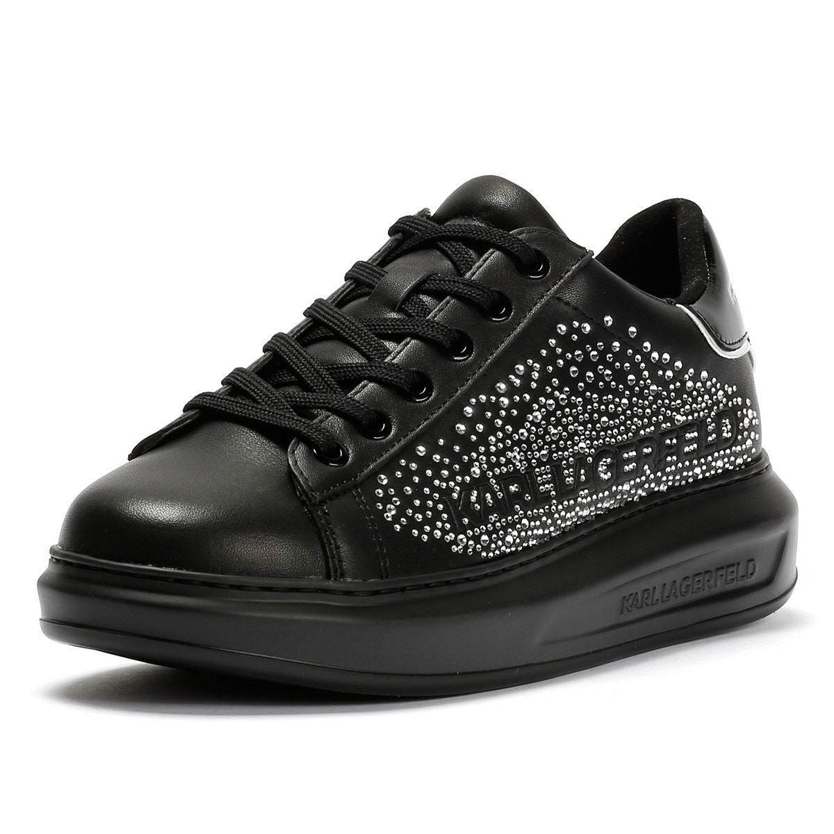 Karl Lagerfeld Kapri Konstellation Leather Women's Black/Silver Sneakers
