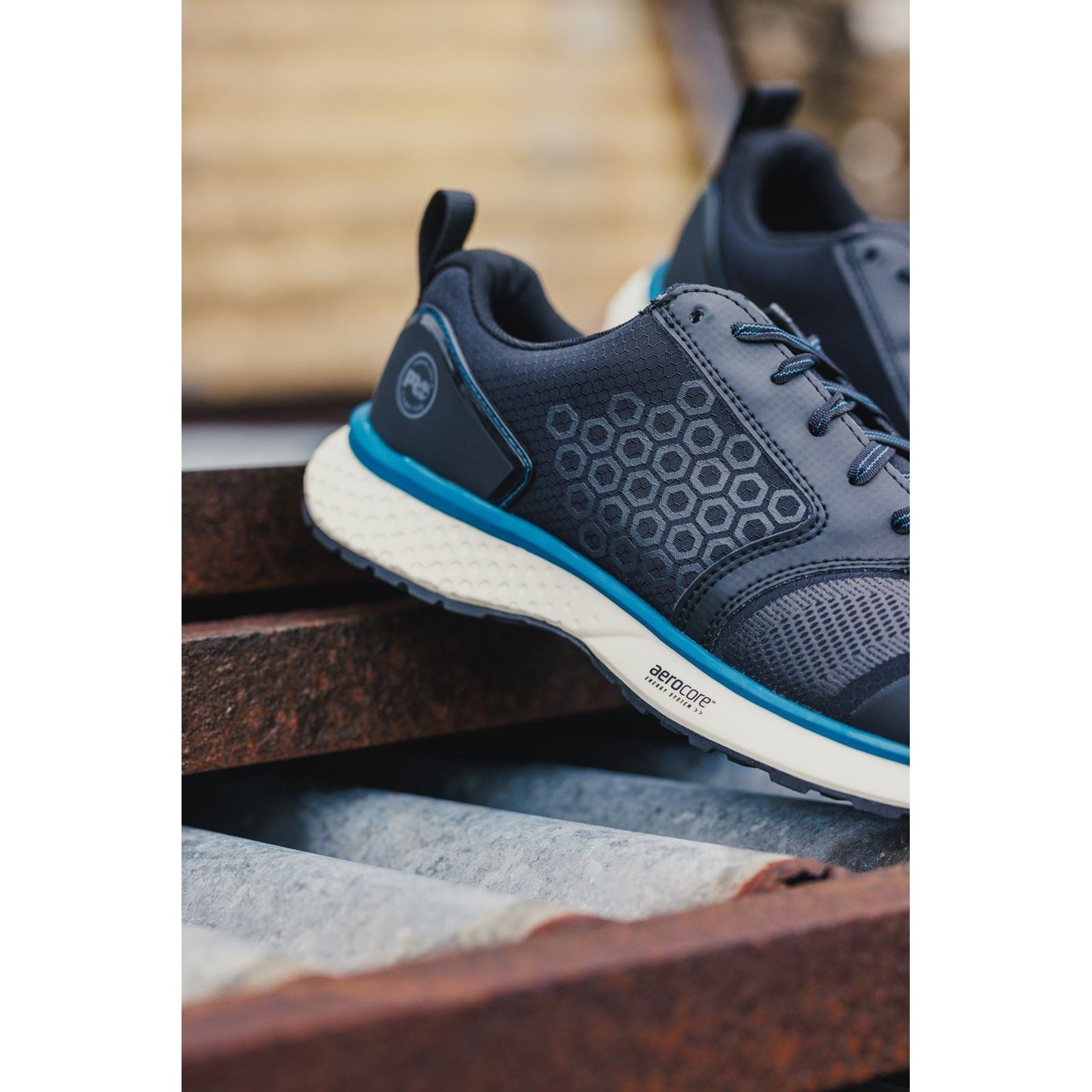 Timberland Pro Reaxion Synthetic Black/Blue Safety Sneakers