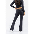 Juicy Couture Roll Down Flare Nylon Women's Black Track Pants