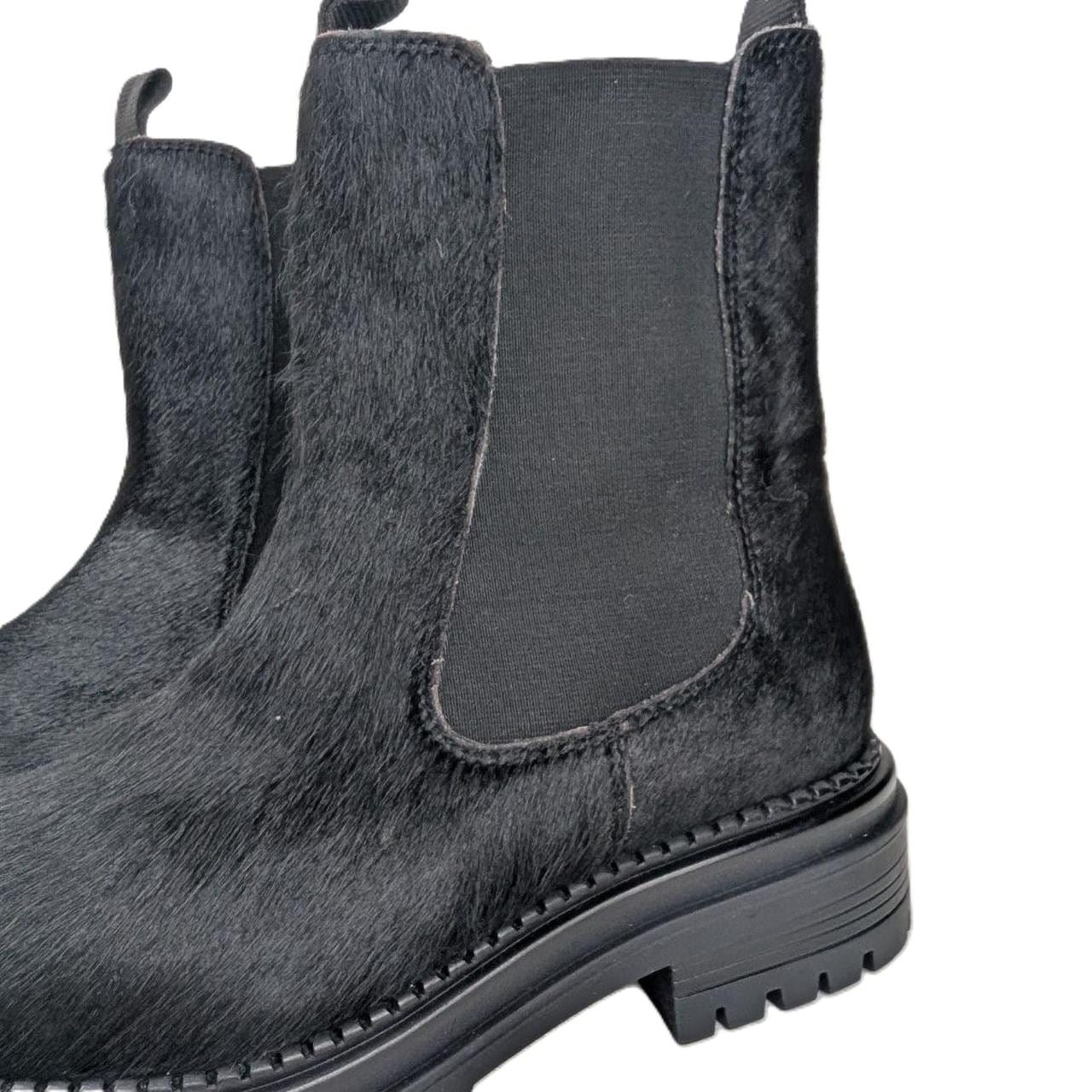 Osprey London The Hampton Chelsea Leather/Pony Hair Women's Black/Olive Boots