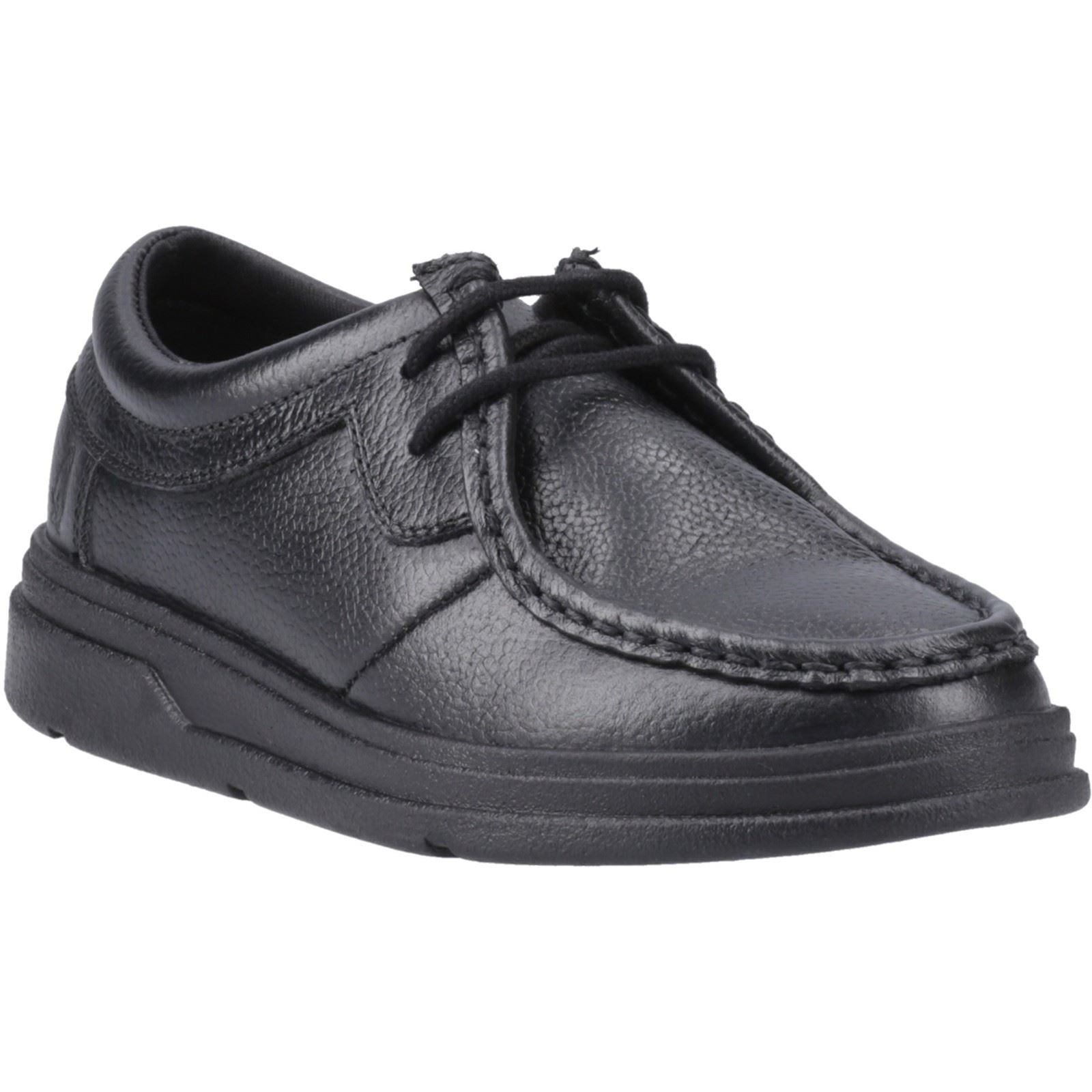 Hush Puppies Ronan Mocc Leather Boys's Black Moccasins Shoes