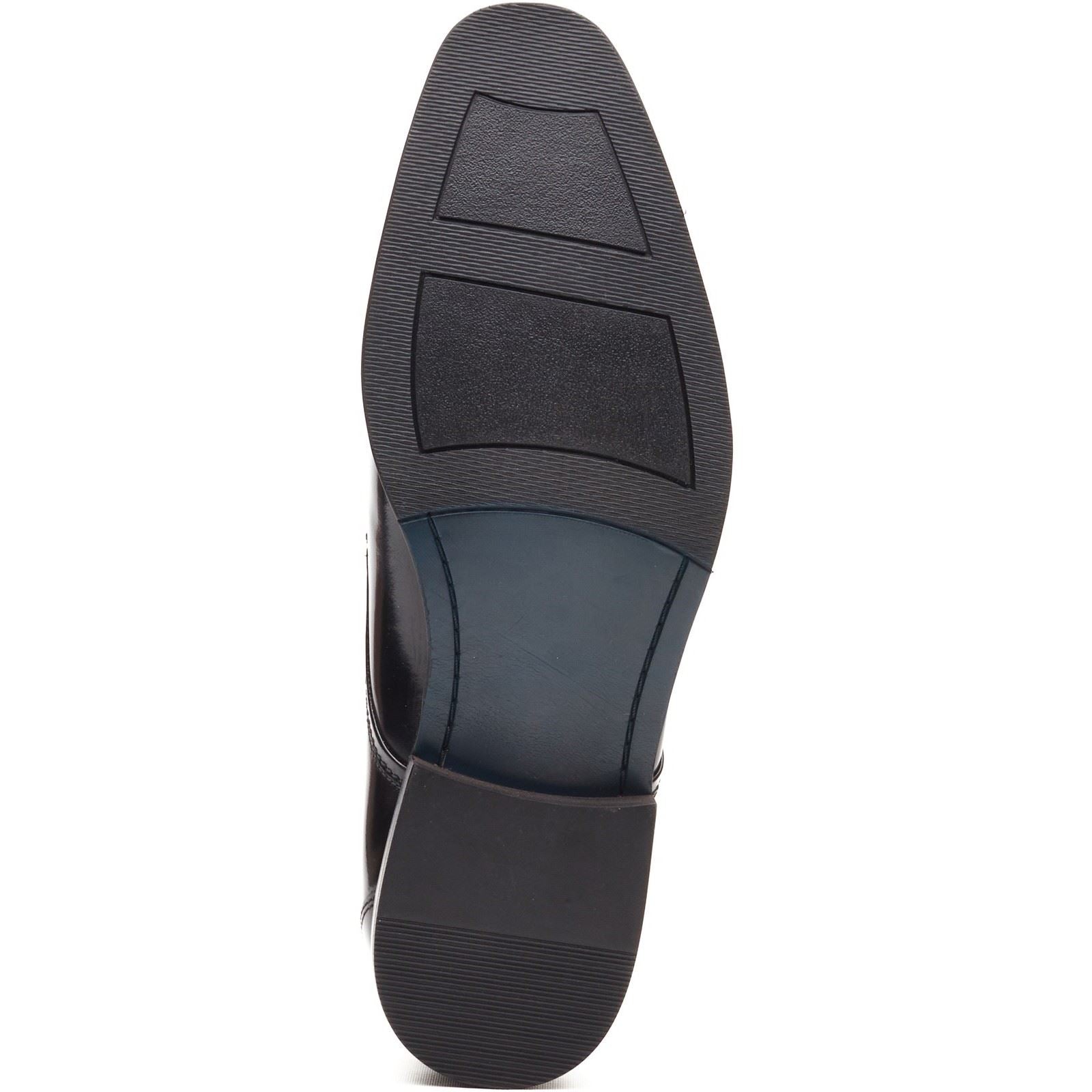 Base London Dome Lace Up Leather Men's Hi Shine Black Lace-Up Shoes